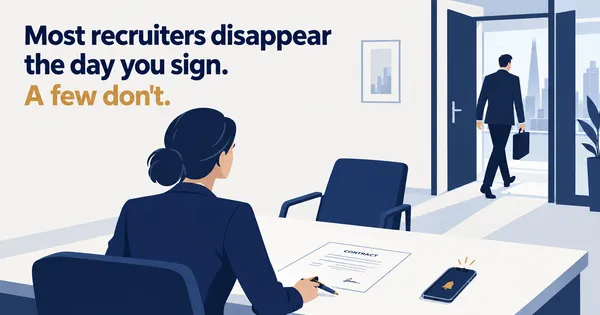Most Recruiters Disappear the Day You Sign. A Few Don't.