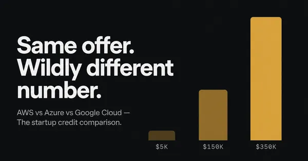 The Startup Cloud Credits Comparison No One Runs: AWS vs Azure vs Google Cloud